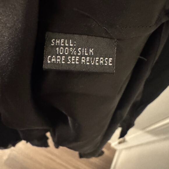 NWT CARMEN MARC VALVO Signature Black Silk Formal dress sz 14 halter sleeveless - Picture 10 of 13